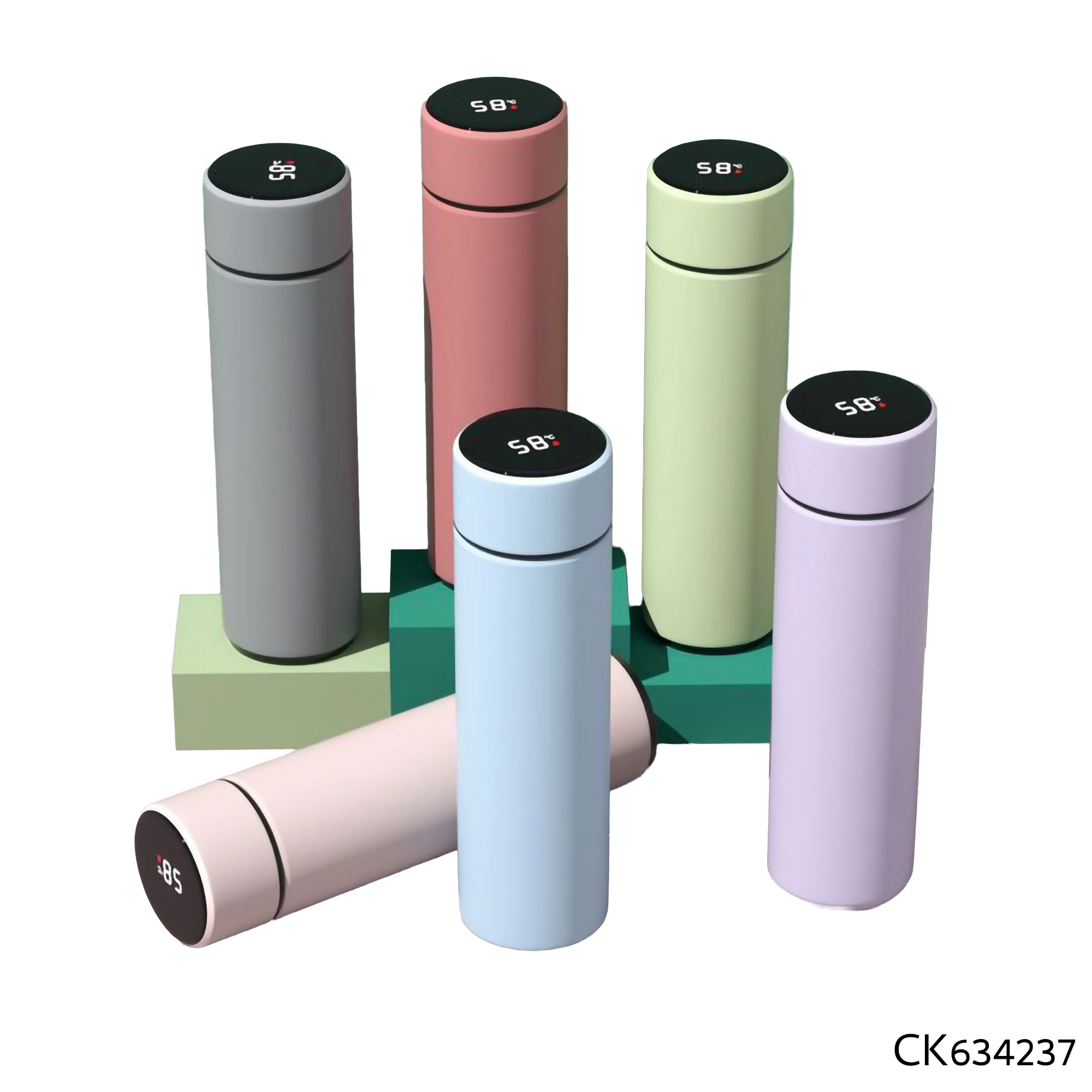 water bottle with LED temperature display