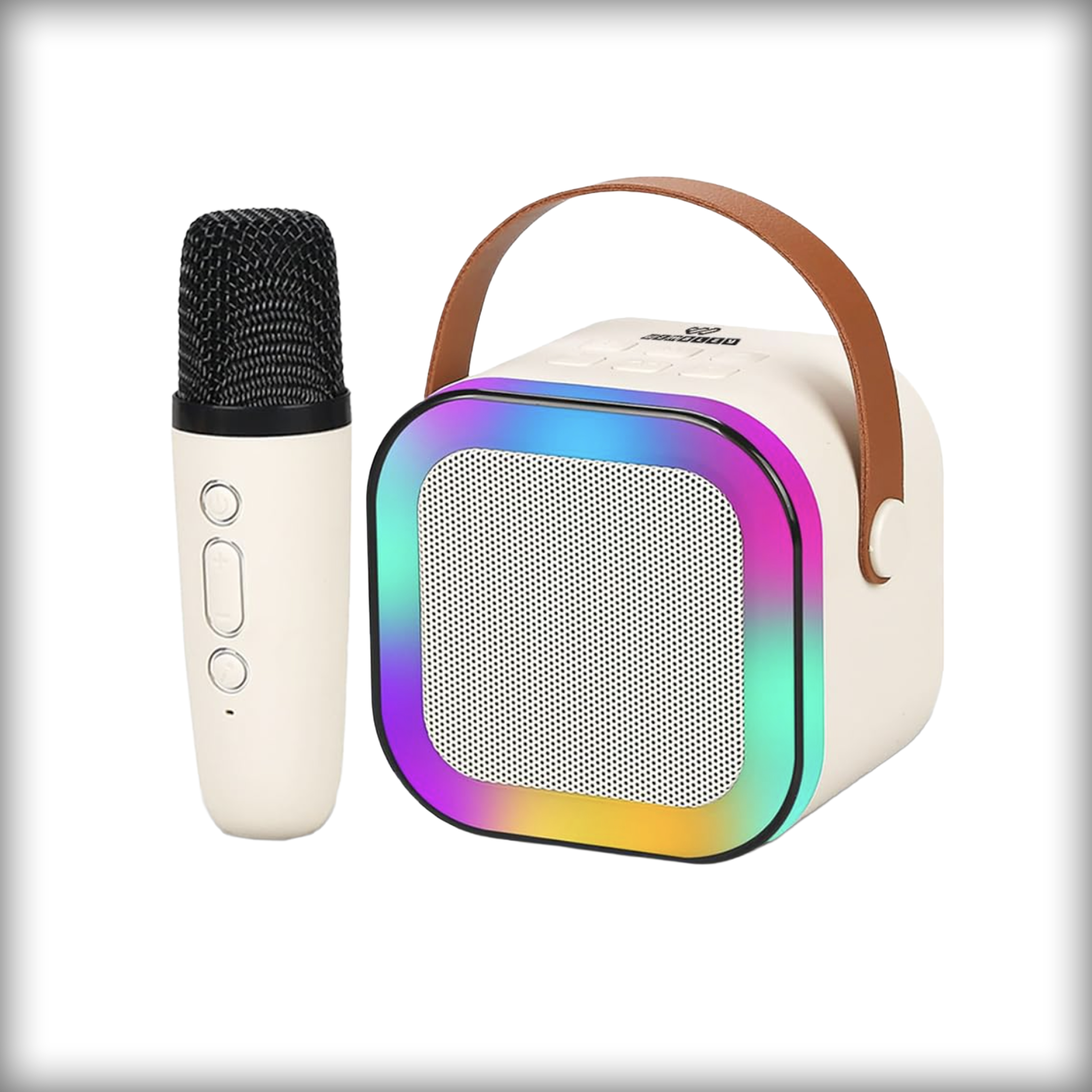 Wembley Rechargeable Karaoke Mic with Speaker for Singing | Wireless Mini Portable Bluetooth Speaker with Microphone & LED Lights | Cute Birthday Gift...