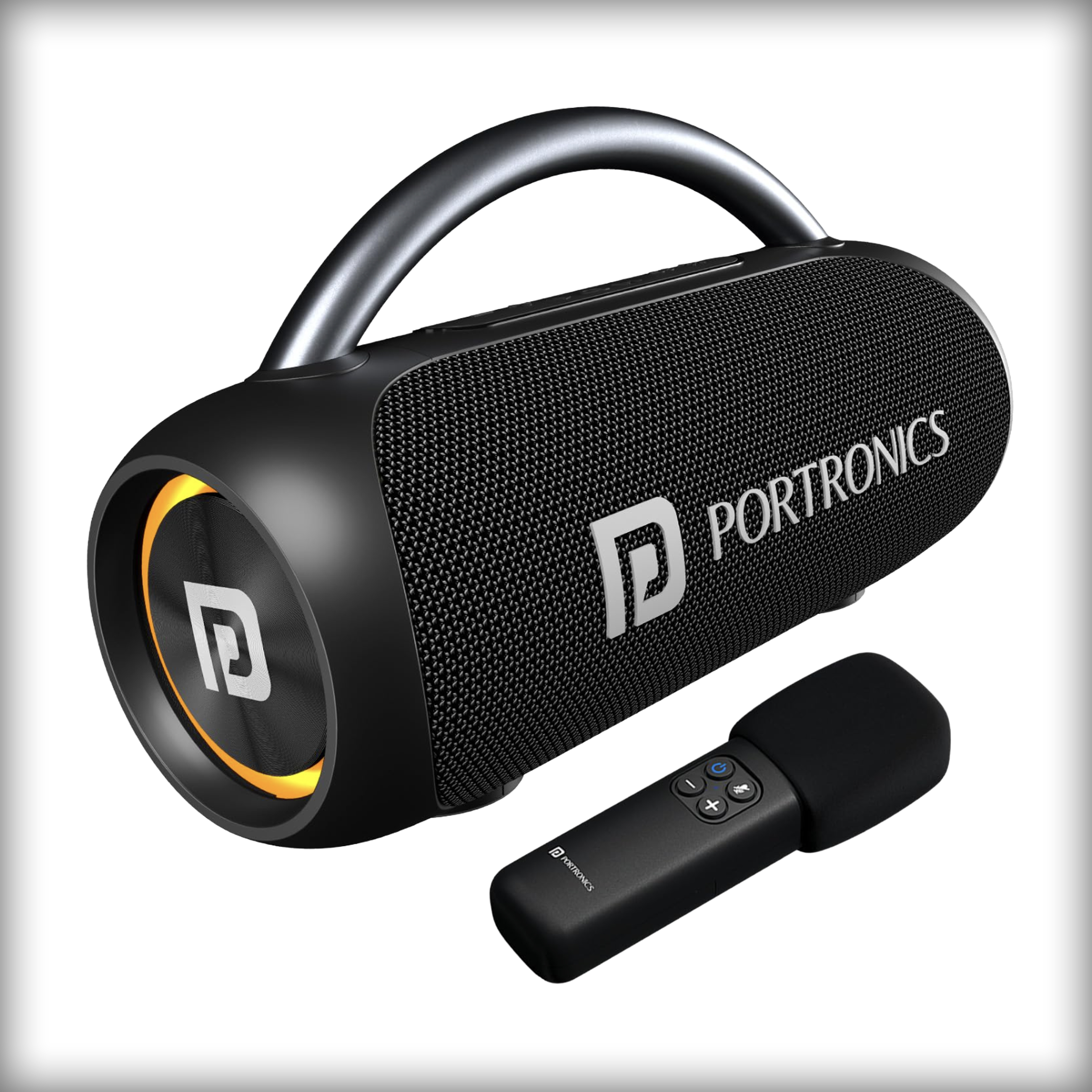 Portronics 30W Radiant 2 Portable Bluetooth Speaker with Wireless Karaoke Mic,6 Hour Playtime, HD Clarity Sound, Dual Driver, RGB LEDs, TWS Mode, BT5.3v, USB...
