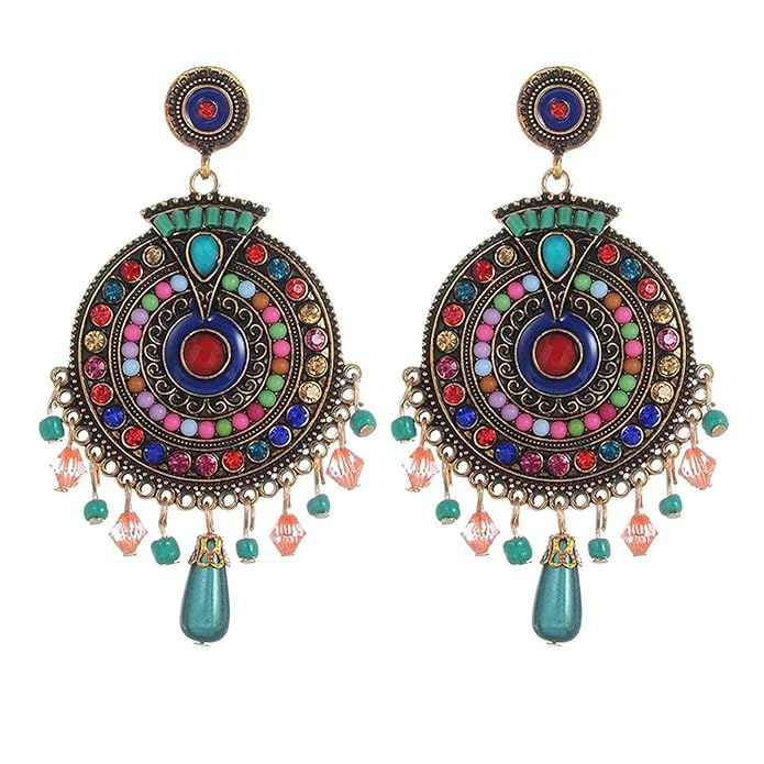 YouBella Jewellery Bohemian Multi-Color Earrings for Girls and Women